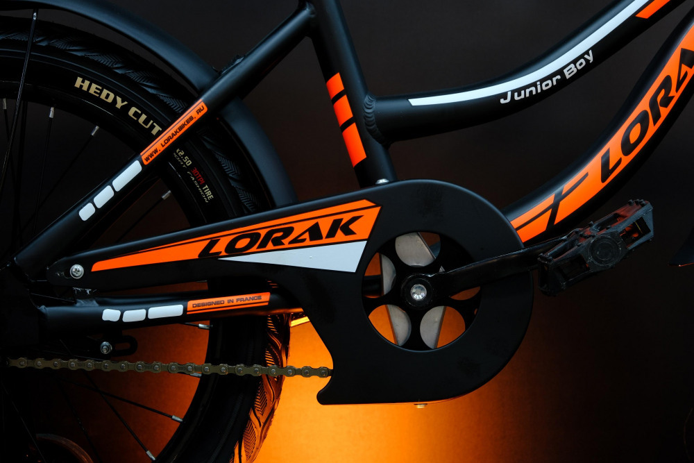 Lorak Junior 18 Boy Матовый Чёрный/Оранжевый