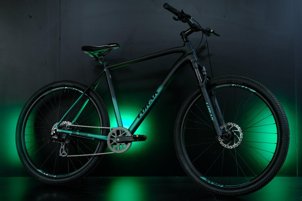 LORAK Sel 9000 8 sp Матовый Чёрный/Зелёный 19р (на рост 183-190)